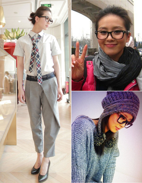 Lưu Thi Thi đeo kính nhìn rất dễ thương. Lưu Thi Thi đeo kính nhìn rất dễ thương.