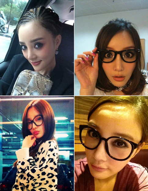 Thêm một đôi kính khiến phong cách gợi cảm ngày thường của cô nàng Lý Tiểu Lộ hoàn toàn biến mất. Thêm một đôi kính khiến phong cách gợi cảm ngày thường của cô nàng Lý Tiểu Lộ hoàn toàn biến mất.