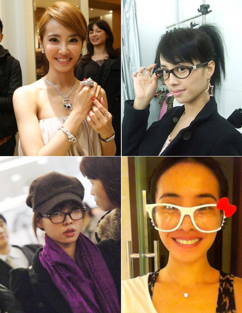 Thái Y Lâm đa phong cách với kính mắt. Thái Y Lâm đa phong cách với kính mắt.