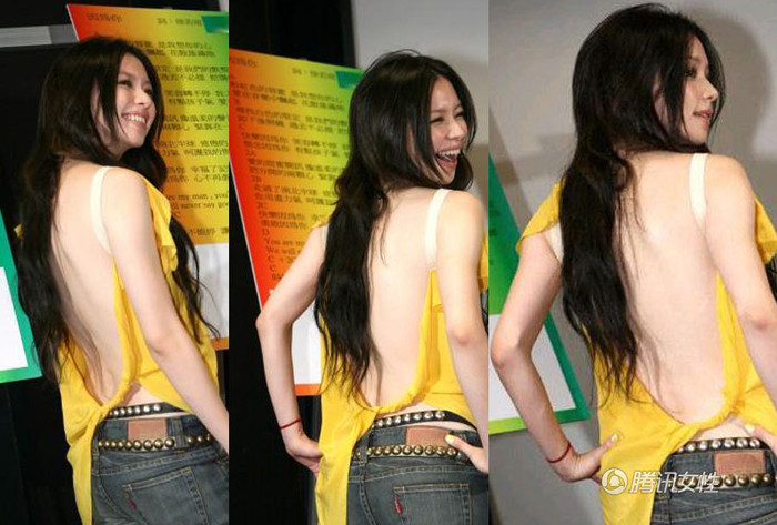 Không khoe vòng một mà đổi lại thành khoe lưng ngọc nõn nà càng khiến dáng người nhỏ bé đầy gợi cảm của Từ Nhược Tuyên có sức hút hơn.