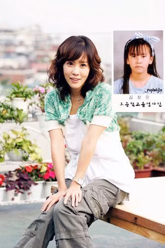 Người đẹp "Chuyện tình Pari" Kim Jung Eun đẹp từ thủa bé với đôi mắt cười.