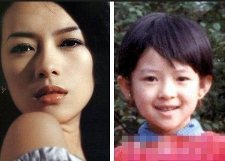 Từ tấm bé khuôn mặt cân đối cùng cằm nhọn cuốn hút của Chương Tử Di đã rất rõ.