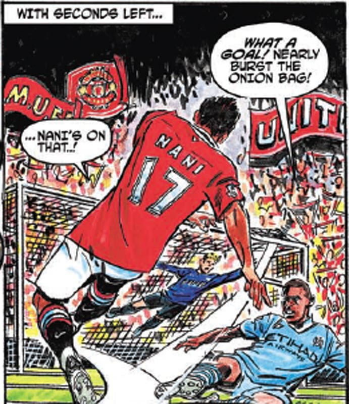 Trận đấu chỉ còn vài giây nữa, Nani nâng tỷ số lên 2-1