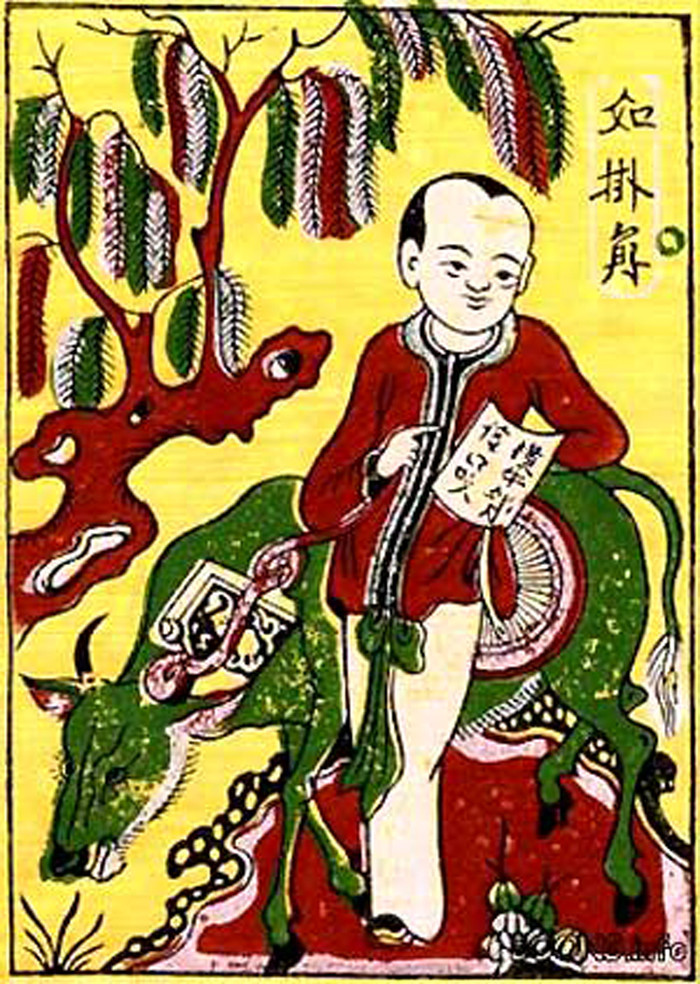 Tranh "Mục đồng đọc sách" với ý nghĩa mong con trẻ chăm chỉ học hành siêng năng Tranh "Mục đồng đọc sách" với ý nghĩa mong con trẻ chăm chỉ học hành siêng năng