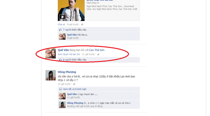 Quế Vân công khai hẹn hò Cao Thái Sơn trên facebook cá nhân. Quế Vân công khai hẹn hò Cao Thái Sơn trên facebook cá nhân.