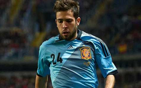 Jordi Alba đã đá chính trong cả 5 trận của đội tuyển Tây Ban Nha tại EURO 2012