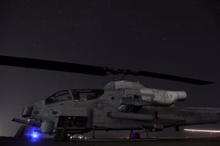 Trực thăng UH-1Y Venom thuộc Phi đội máy bay trực thăng 469, Thủy quân Lục chiến Hoa Kỳ tại tỉnh Helmand, Afghanistan ngày 4/10.