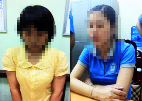 Hai đối tượng H. và T. tại cơ quan điều tra Hai đối tượng H. và T. tại cơ quan điều tra
