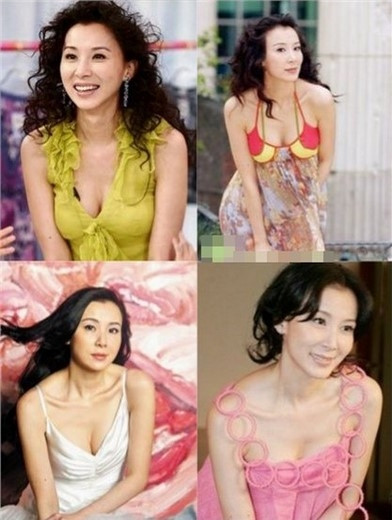 Người đẹp U40 Tiêu Tường lại thích hành động nghiêng về phía trước để khoe vòng một gợi cảm.