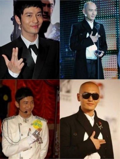 Mỹ nam Huỳnh Hiểu Minh thích làm biểu tượng thân ái với ba ngón tay.