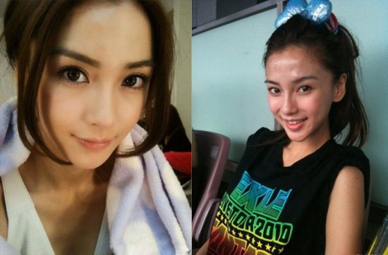 Mỹ nhân thẩm mỹ Angela Baby trán đầy mụn, da mặt không được mịn màng khi không có phấn. Mỹ nhân thẩm mỹ Angela Baby trán đầy mụn, da mặt không được mịn màng khi không có phấn.