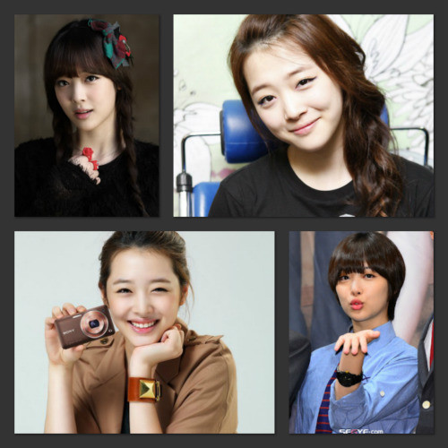 "Cô nàng mắt cười" Sulli luôn cuốn hút mọi người với nụ cười rất tươi, đặc biệt gương mặt Sulli phù hợp với mọi kiểu tóc, từ mái ngố, bối cao, tóc tết đến mái tóc tém.