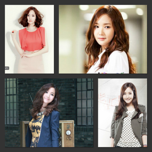 Park Min Young cũng rất ít khi để tóc mái che lấp vầng trán.