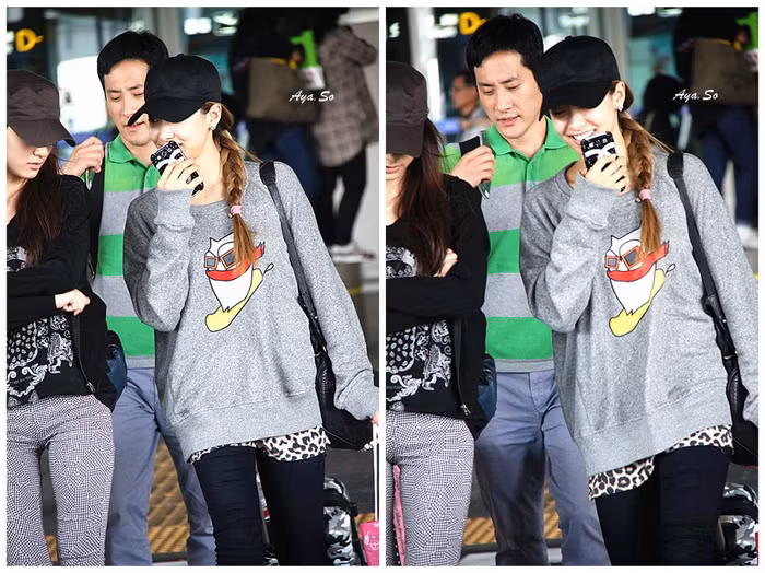 Mặt mộc ở sân bay.