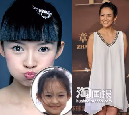 Từ bé đến lớn Chương Tử Di đã là một mỹ nữ.
