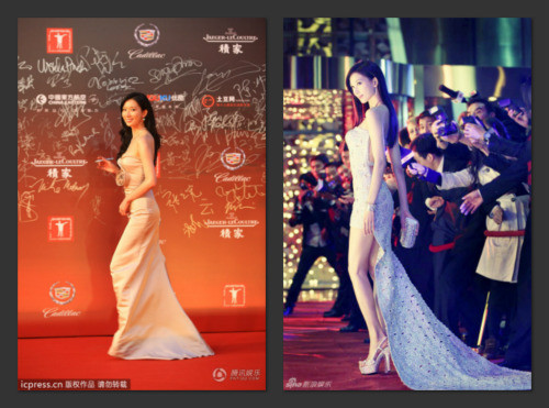 Đôi chân đắt giá nhất xứ Đài, Lâm Chí Linh sử dụng những chiếc váy dài quá chân để khoe cả chiều cao cơ thể, hoặc thường diện váy có tà dài phía sau để làm nổi bật phần chân dài phía trước.