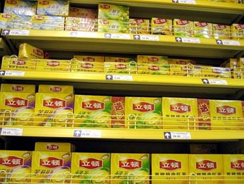 Trà Lipton bày bán ở Trung Quốc Trà Lipton bày bán ở Trung Quốc