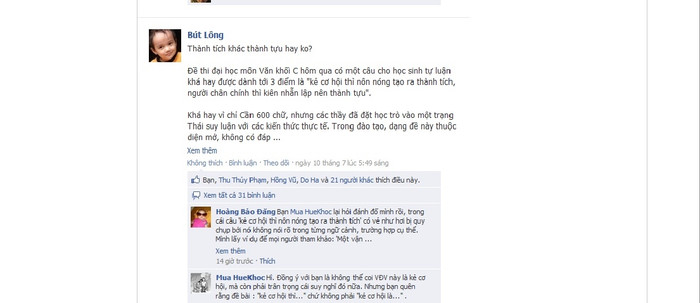 Nhà báo có bút danh Bút Lông cho rằng đây là một đề tài hay.