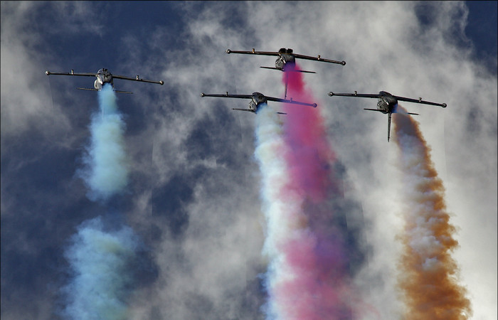 Màn trình diễn của các máy bay L-39. Màn trình diễn của các máy bay L-39.