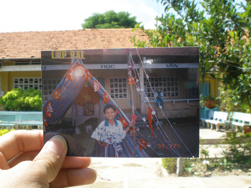 Sân trường vẫn không thay đổi gì mấy sau nhiều năm.