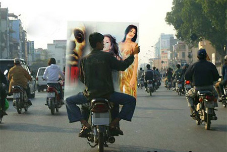 Hình ảnh thú vị giữa phố.