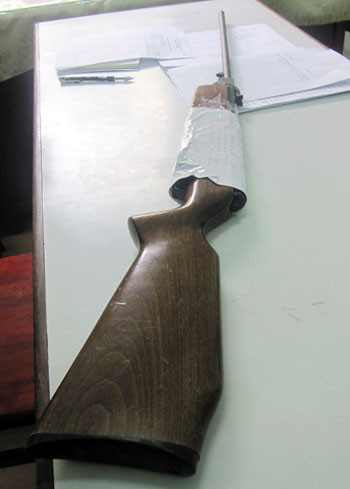 Khẩu súng săn bị thu giữ