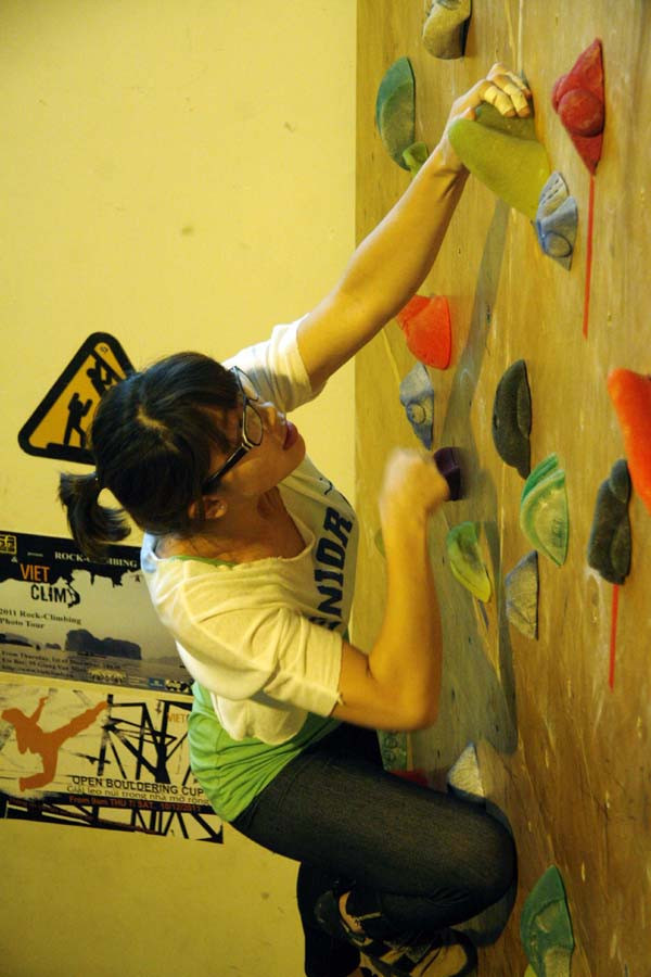 Nhìn thì đơn giản nhưng bắt tay vào chính phục những vách núi nhân tạo này quả không dễ dàng chút nào Nhìn thì đơn giản nhưng bắt tay vào chính phục những vách núi nhân tạo này quả không dễ dàng chút nào