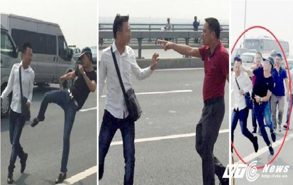 Công an Hà Nội cho rằng đây là hành động &quot;gạt tay trúng má, đá không trúng người&quot; (Ảnh VTC News)