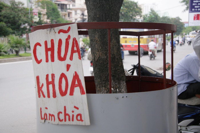 Để chống chọi với nạn sưa tặc, nhiều cây sưa trên đường Xuân Thủy, Hà Nội được bảo vệ theo phương pháp cực độc như thế này Để chống chọi với nạn sưa tặc, nhiều cây sưa trên đường Xuân Thủy, Hà Nội được bảo vệ theo phương pháp cực độc như thế này