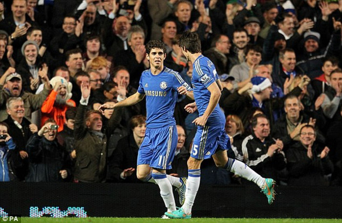 Oscar được trao suất đá chính một cách hiếm hoi trong trận đấu này, trong khi John Obi Mikel thay thế Frank Lampard. Oscar được trao suất đá chính một cách hiếm hoi trong trận đấu này, trong khi John Obi Mikel thay thế Frank Lampard.