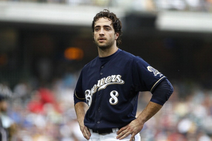 26. Ryan Braun – Bóng chày: Braun dẫn đầu danh sách ghi home-run của MLB trong năm 2012 và được lựa chọn làm All-Star của năm 2012. Anh suýt nữa giành danh hiệu MVP khi về đích ở vị trí thứ 2.
