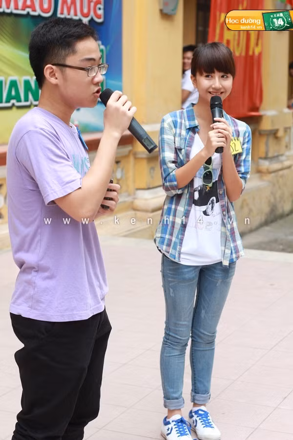 Phí Quỳnh Anh, Học sinh lớp 9A12 Trường THCS Giảng Võ, người từng làm mẫu cho 1 số báo giấy và báo mạng cũng tham gia vào buổi luyện tập này