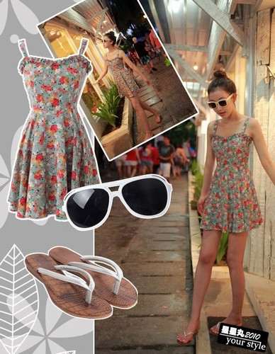 Váy hoa ngắn hai dây với thiết kế giúp bạn khoe được vòng một đẫy đà, vòng hai thon thả và đôi chân dài miên man. Xem thêm: Ngọc Trinh ""chịu khó" khoe da trắng, vai thon với váy hè sành điệu