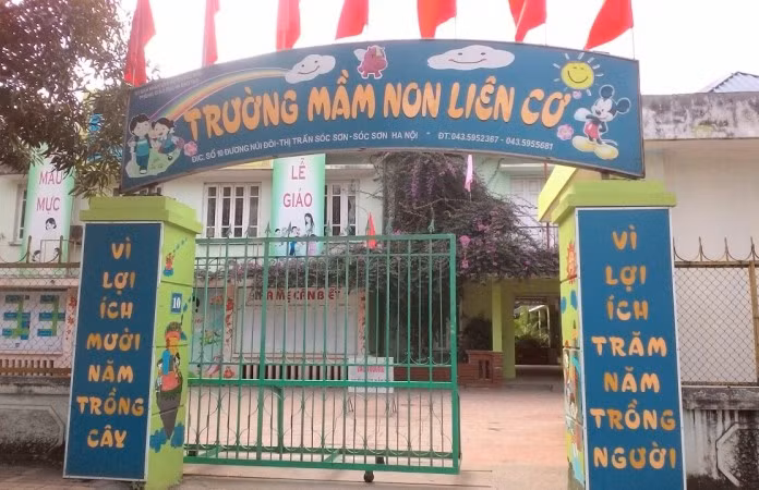 Trường mầm non Liên Cơ, nơi bà Nguyên Thị Thanh Xuân công tác. Ảnh: Nhân Minh