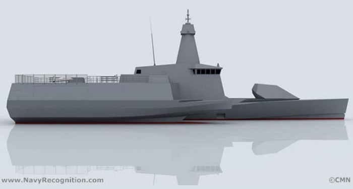 Vũ khí bao gồm một pháo tự động 57 mm Bofors Mk 3, hai pháo 30 mm trên tháp pháo điều khiển từ xa, và tám silo phóng tên lửa phòng không thẳng đứng (rất có thể là MBDA MICA VL). Vũ khí bao gồm một pháo tự động 57 mm Bofors Mk 3, hai pháo 30 mm trên tháp pháo điều khiển từ xa, và tám silo phóng tên lửa phòng không thẳng đứng (rất có thể là MBDA MICA VL).