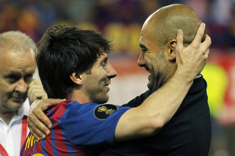 Messi-Guardiola: Cặp đôi hoàn hảo của Barca. Messi-Guardiola: Cặp đôi hoàn hảo của Barca.