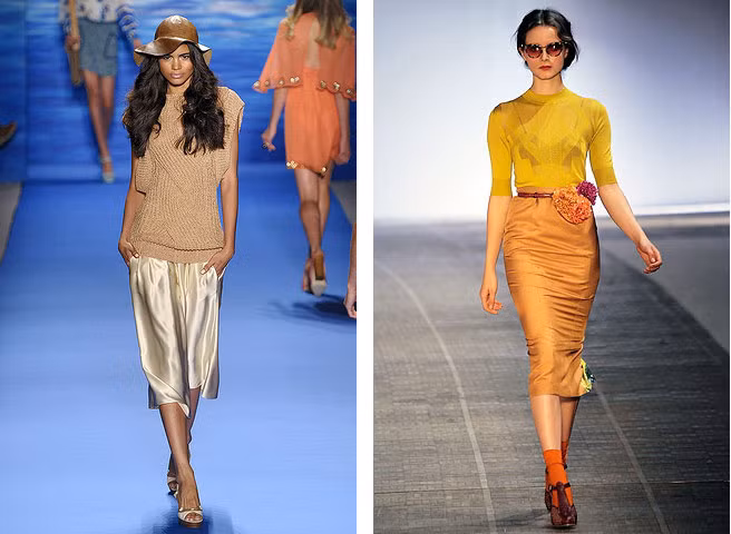 Mặc chân váy Midi như thế nào?, Thời trang, chan vay midi, vay, giay cao got, thoi trang