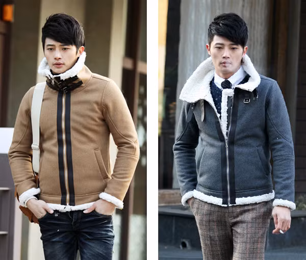 Áo nỉ lót lông ấm áp này dành cho những chàng thích phong cách body và có dáng "chuẩn".