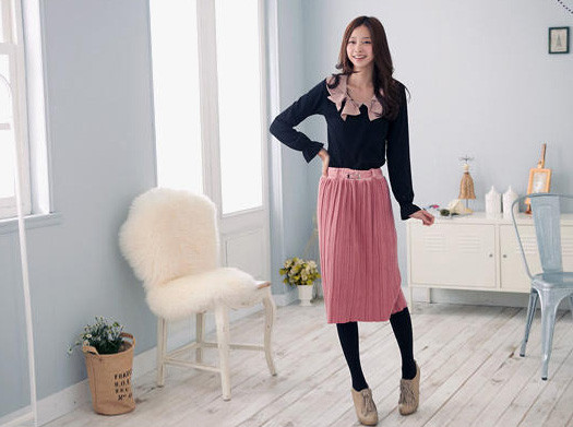 Mặc chân váy Midi như thế nào?, Thời trang, chan vay midi, vay, giay cao got, thoi trang