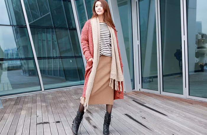 Mặc chân váy Midi như thế nào?, Thời trang, chan vay midi, vay, giay cao got, thoi trang