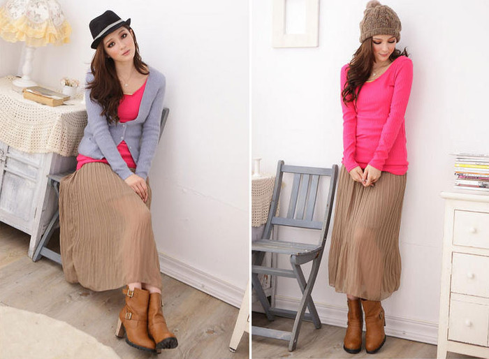 Mặc chân váy Midi như thế nào?, Thời trang, chan vay midi, vay, giay cao got, thoi trang