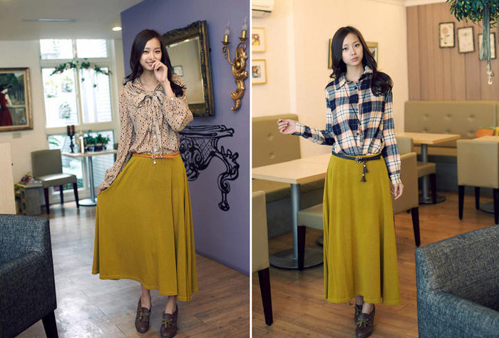 Mặc chân váy Midi như thế nào?, Thời trang, chan vay midi, vay, giay cao got, thoi trang