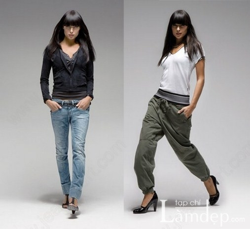 Quần Baggy jean hay còn gọi là Boyfriend jean, tất nhiên không có nghĩa là bạn mặc quần của bạn trai mình, kiểu cách, dáng dấp của Boyfriend rộng suông, tựa như quần của nam giới và hiển nhiên nó được gọi với cái tên mới Boyfriend jeans. Xem thêm: Xu hướng quần ống suông/Xu hướng quần loe