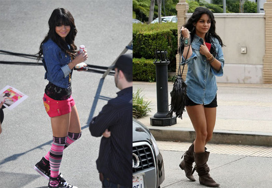 Vanessa Hudgens, ngôi sao của HightSchool Musical với những style quần short rất giống của Miley Cyrus. Xem thêm: Thời trang sao Hollywood/Thời trang sao Hàn/Thời trang sao Việt/Thời trang sao Hoa ngữ