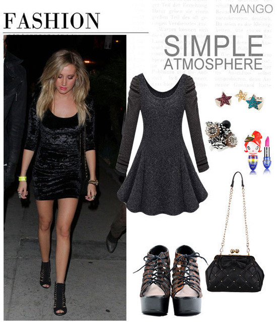 Những chiếc váy ngắn vừa sexy, nữ tính vừa năng động, lại giúp Ashley "ăn gian" được chiều cao. Xem thêm: Mix đồ phong cách như Sao Hollywood/Mix đồ đẹp như Sao