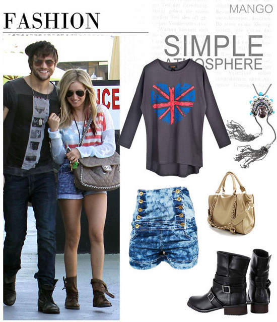 Tuy có vẻ đơn giản nhưng không hề đơn điệu, khi Ashley thông minh kết hợp với phụ kiện rất phong phú