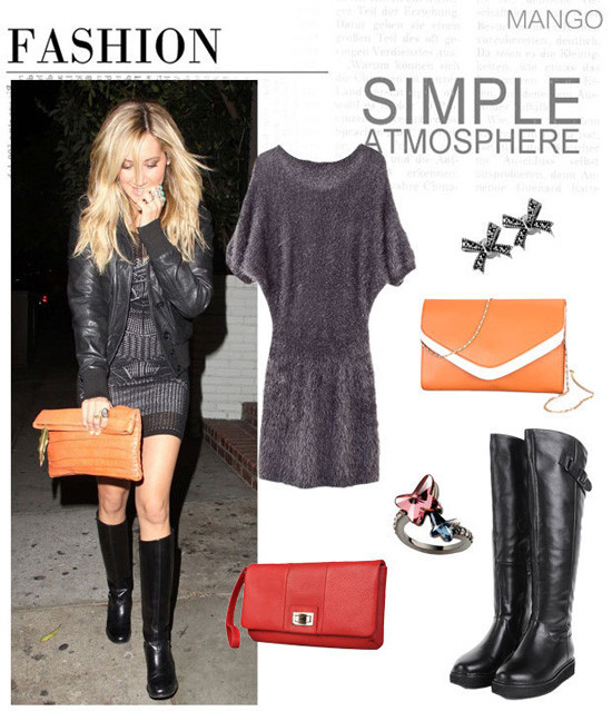 Ngay cả khi không diện short, quần thể thao mà là style nữ tính hơn với váy thì Ashley cũng lựa chọn phong cách khỏe khoắn và đơn giản.