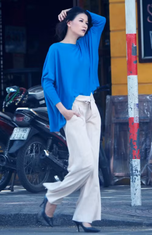 Sao Việt đua xấu đẹp với mốt quần suông, Thời trang, sao viet quan suong, sao viet, thoi trang, quan ong rong, quan suong