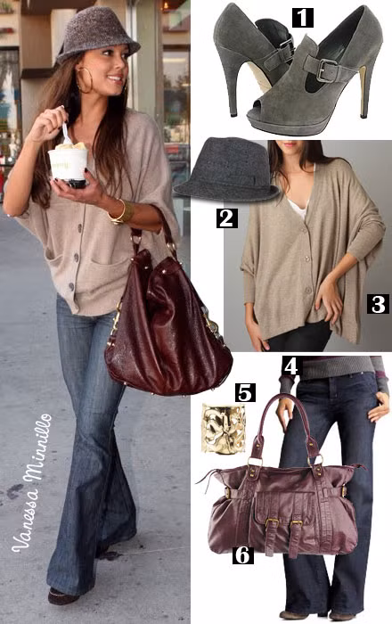 Vannessa Minnillo thì mix jeans loe với áo cardigan đơn giản, nhưng hãy nhìn cô ấy xem bộ trang phục toát lên vẻ hài hòa và rất hợp với dáng người. Xem thêm: Bí quyết mặc Jeans tôn dáng/Những mẫu jeans đẹp 2012