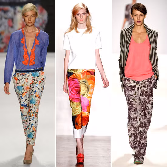 Quần hoa là một thử nghiệm thời trang khá táo bạo, nếu biết mix hợp lý nó sẽ giúp bạn trông thật mốt và tươi mới. Hãy nhớ những "keywords" để tránh mắc lỗi với kiểu quần này, đó là: áo trơn, màu dịu, đen, trắng và sự đơn giản.